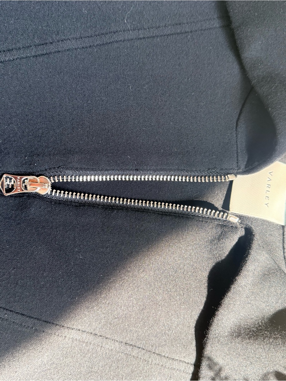 Varley Black Zip-Front Pullover Sweater - Picture 3 of 5